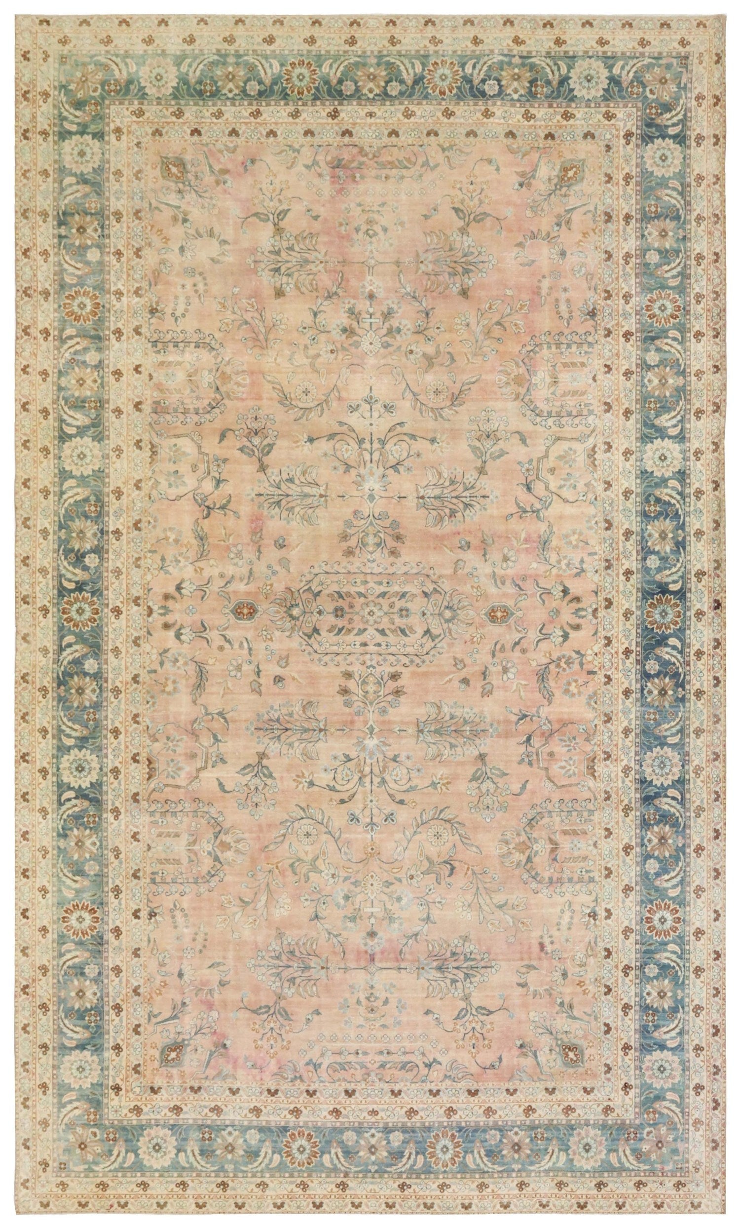 Vintage Yezd Kerman Handwoven Rug, J63613