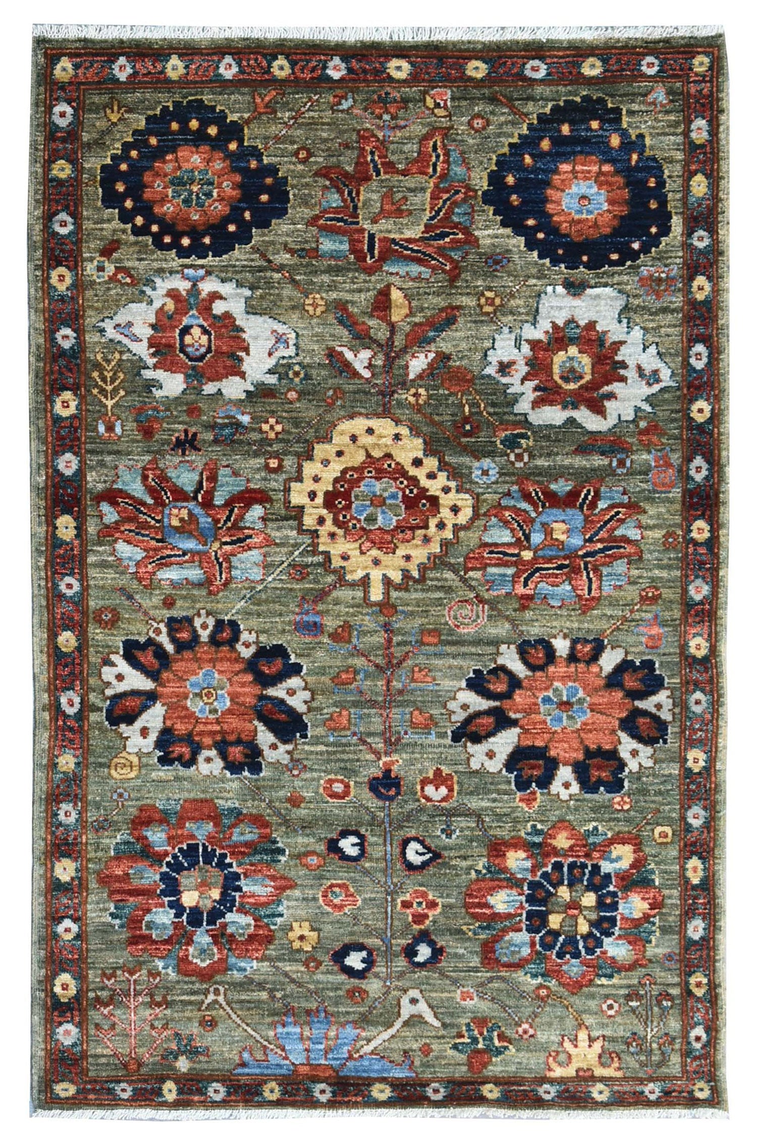 Sauj Balugh Handwoven Tribal Rug, J72847