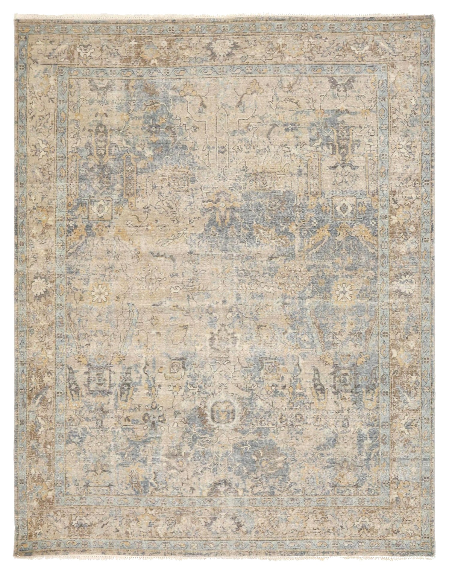 Erased Sultanabad Handwoven Transitional Rug, J72986