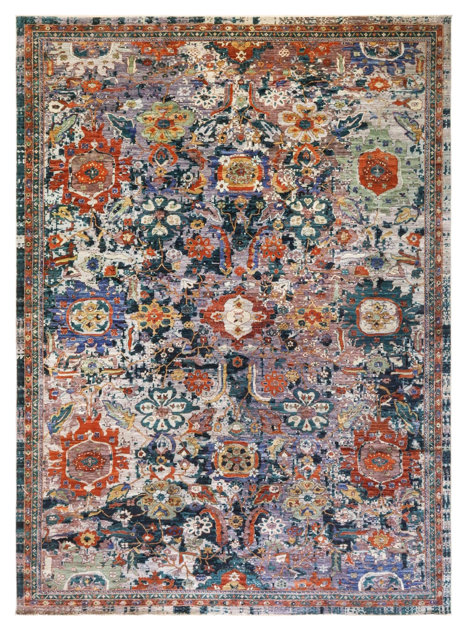 Palmette Handwoven Transitional Rug, J73030