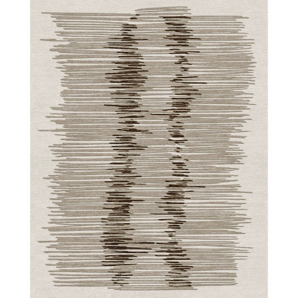 Foundations Collection Soundwaves Handwoven Contemporary Rug