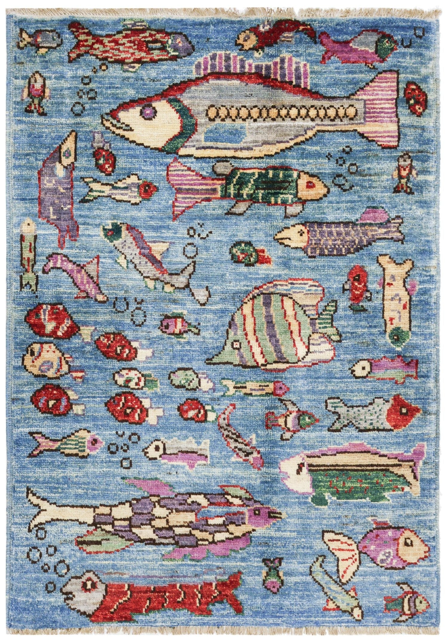 Fish Handwoven Contemporary Rug