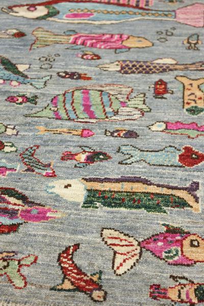 Fish Handwoven Contemporary Rug, J75604