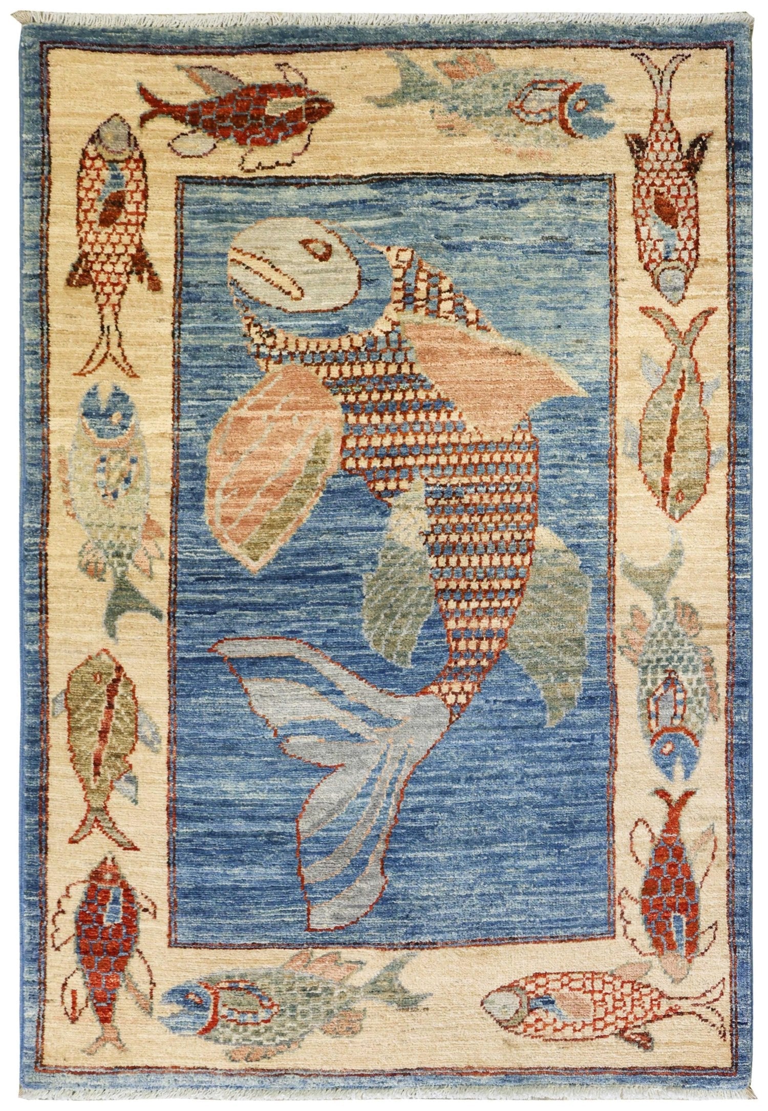 Fish Handwoven Contemporary Rug