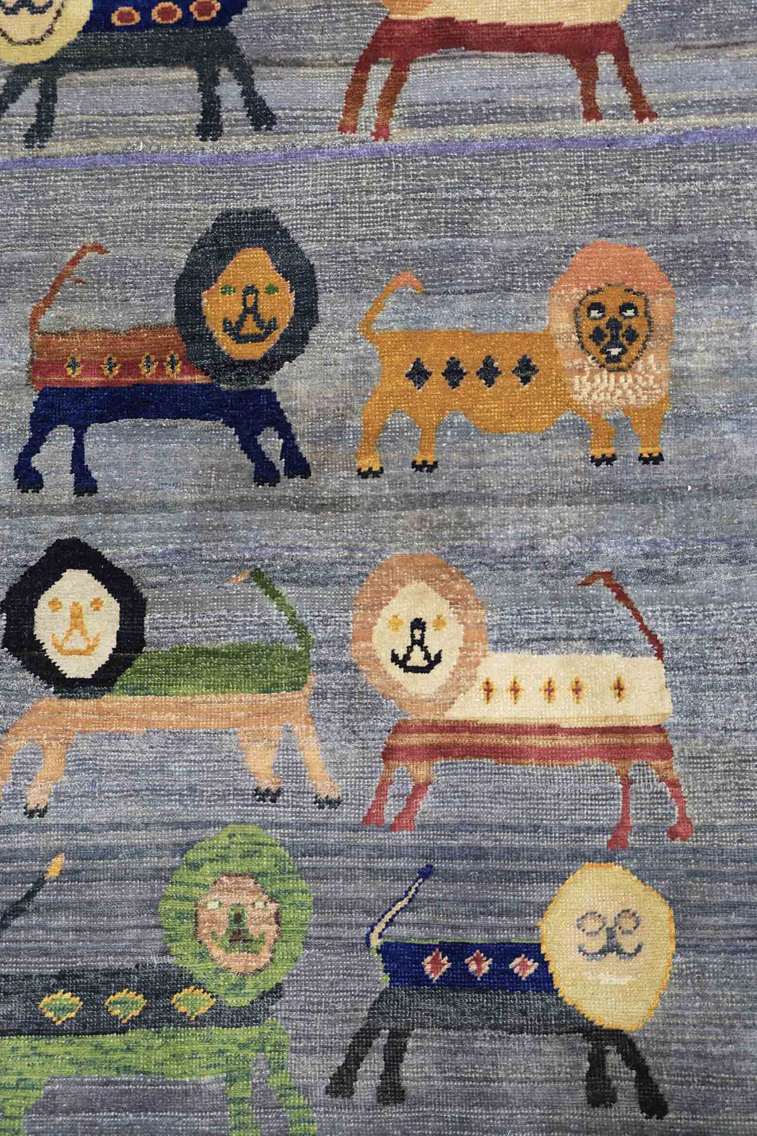 Lion Gabbeh Handwoven Contemporary Rug, J77158