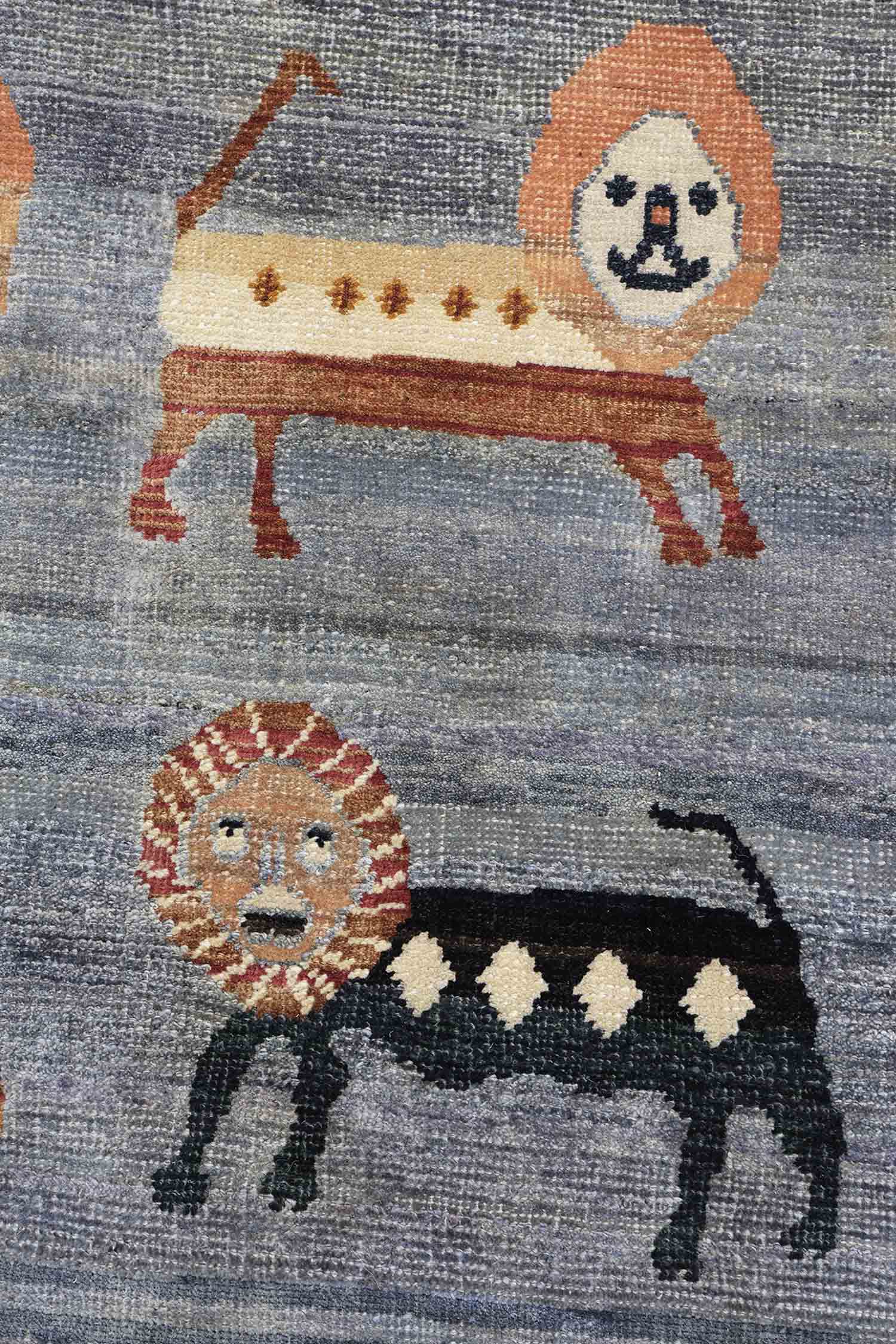 Lion Gabbeh Handwoven Contemporary Rug, J77158