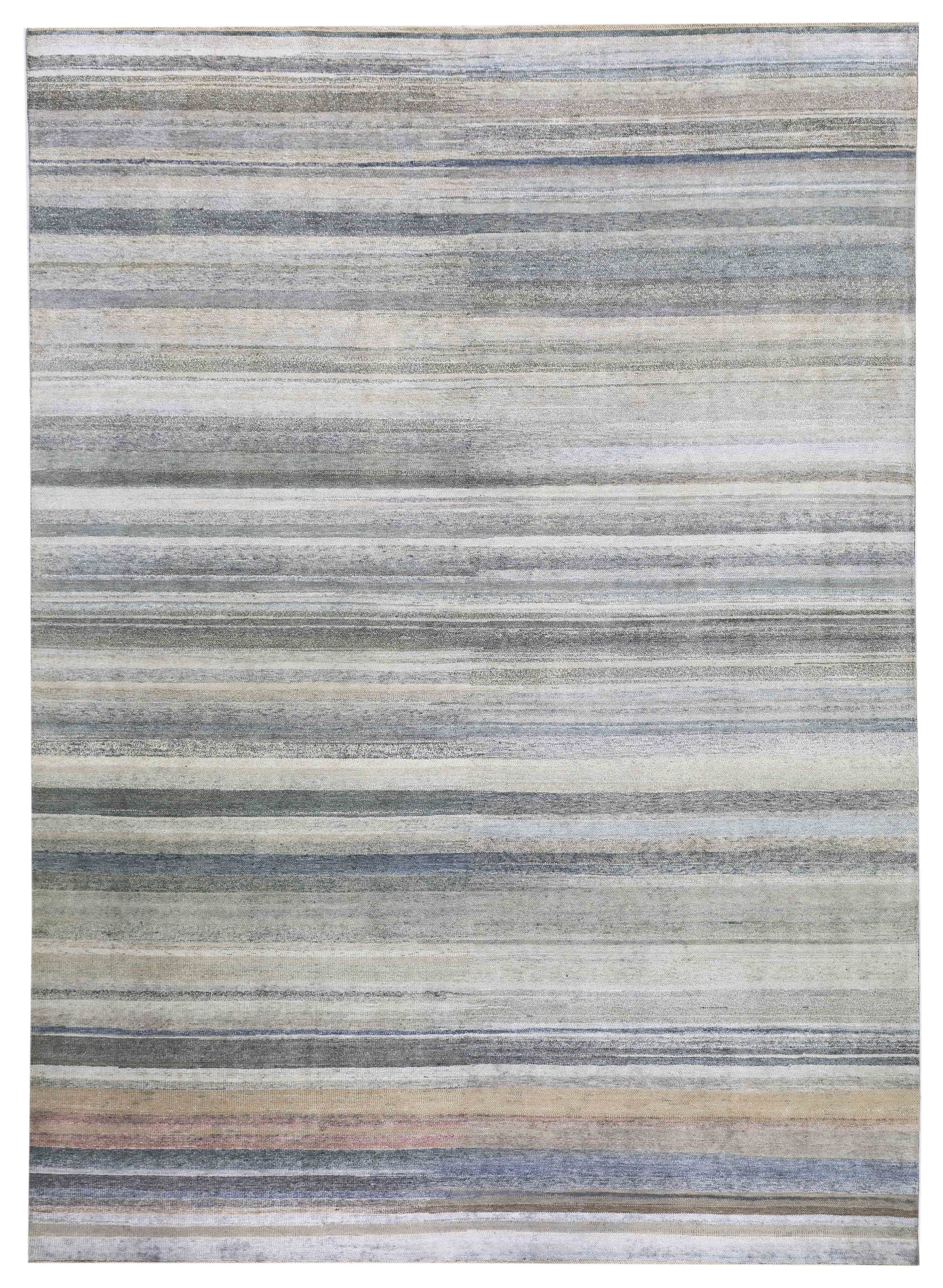 Rainbow Abrash Handwoven Contemporary Rug