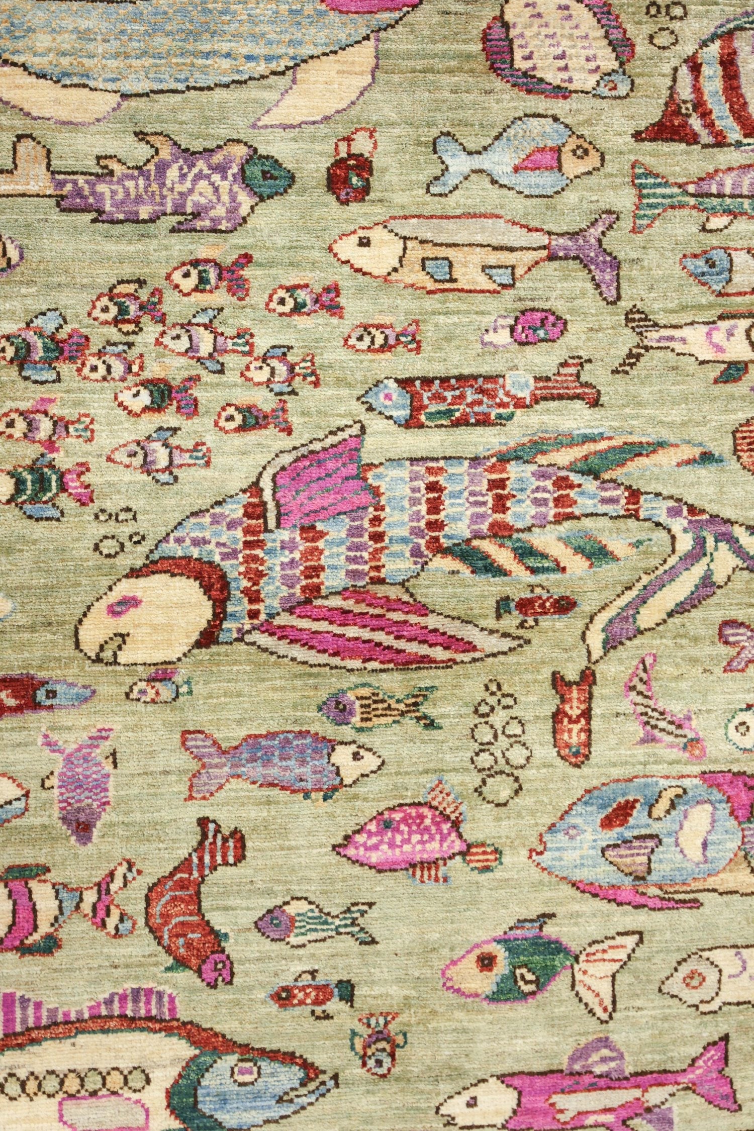 Small Fish Handwoven Contemporary Rug, 79993