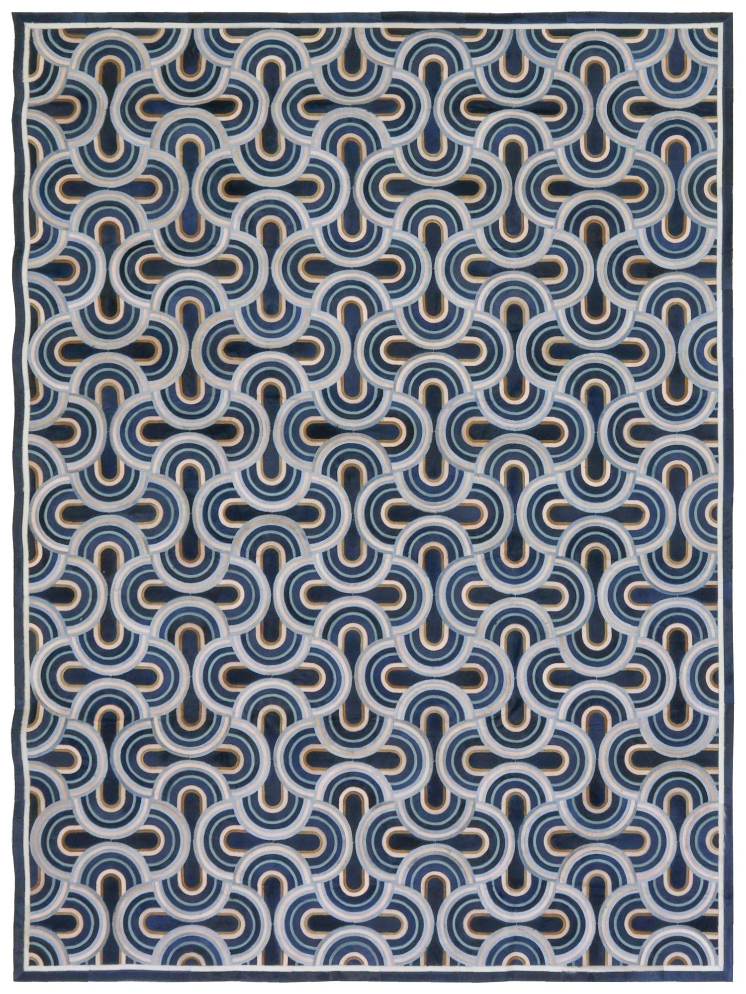 Vibrant Animal Hide Contemporary Rug