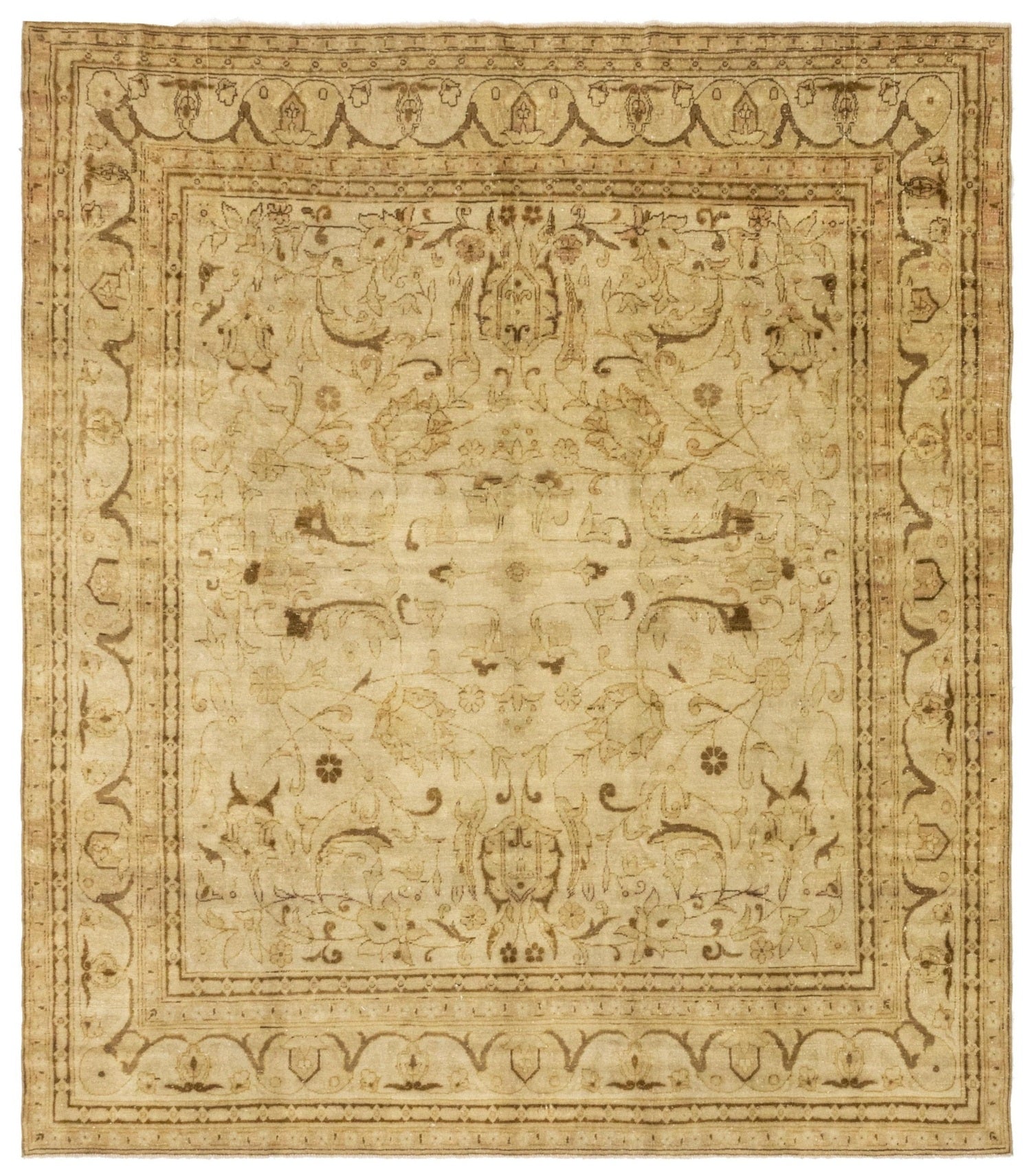 Vintage Agra Handwoven Traditional Rug