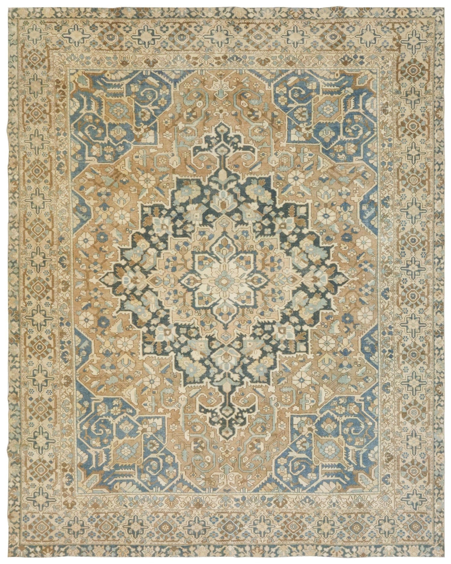 Vintage Bakhtiari Handwoven Traditional Rug