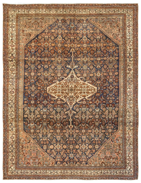 Antique Bibikabad Handwoven Traditional Rug