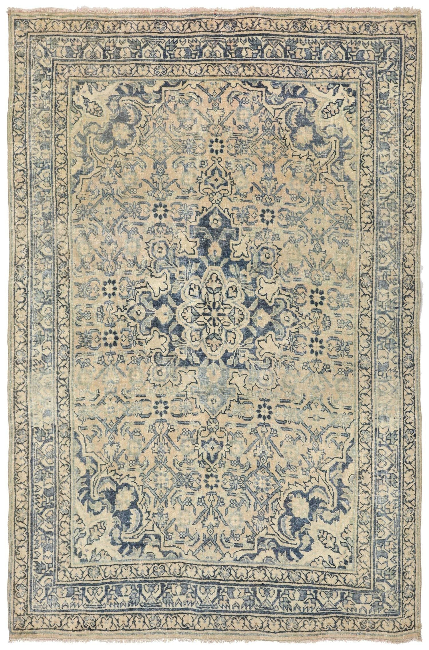 Vintage Bijar Handwoven Traditional Rug