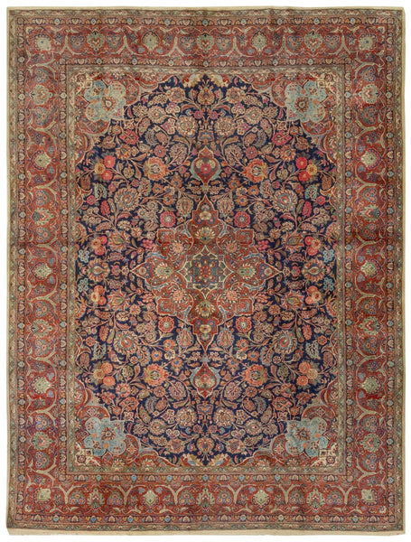 Antique Dabir Keshan Handwoven Traditional Rug