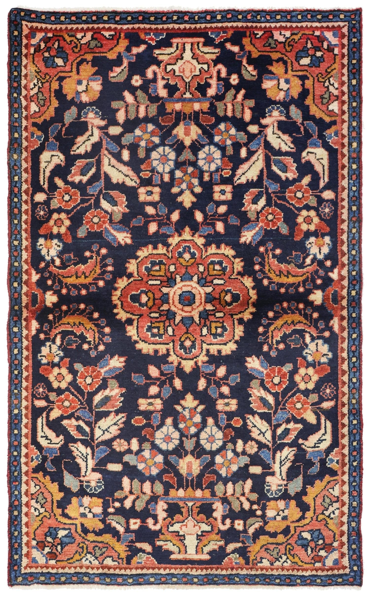 Vintage Dergazine Handwoven Traditional Rug