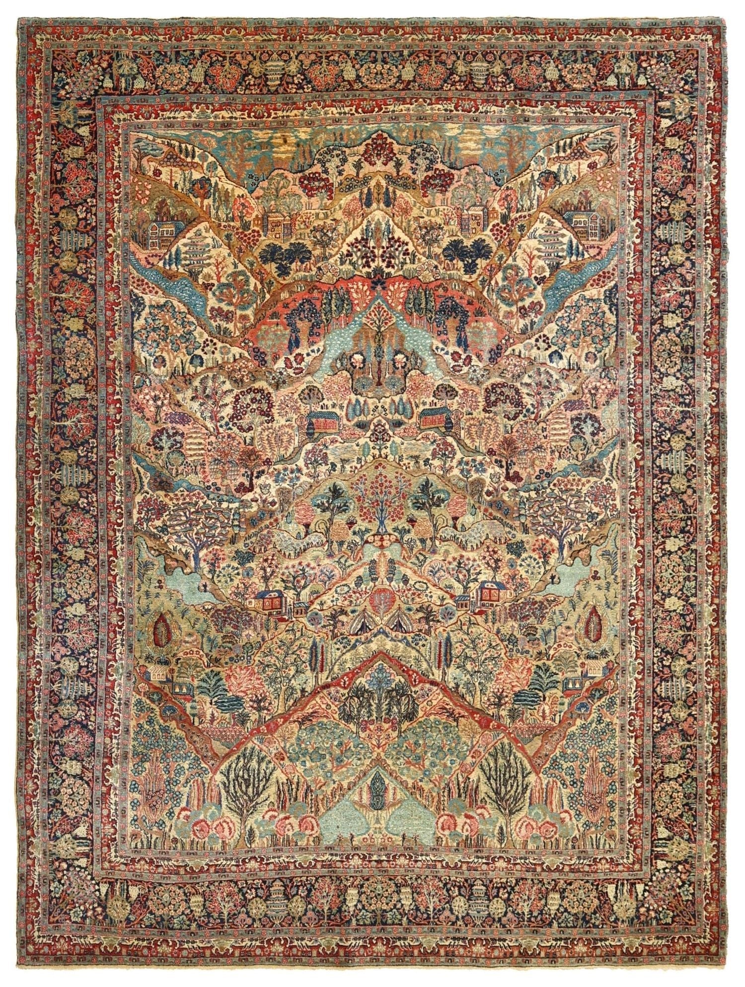 Antique Ekbatan Handwoven Traditional Rug