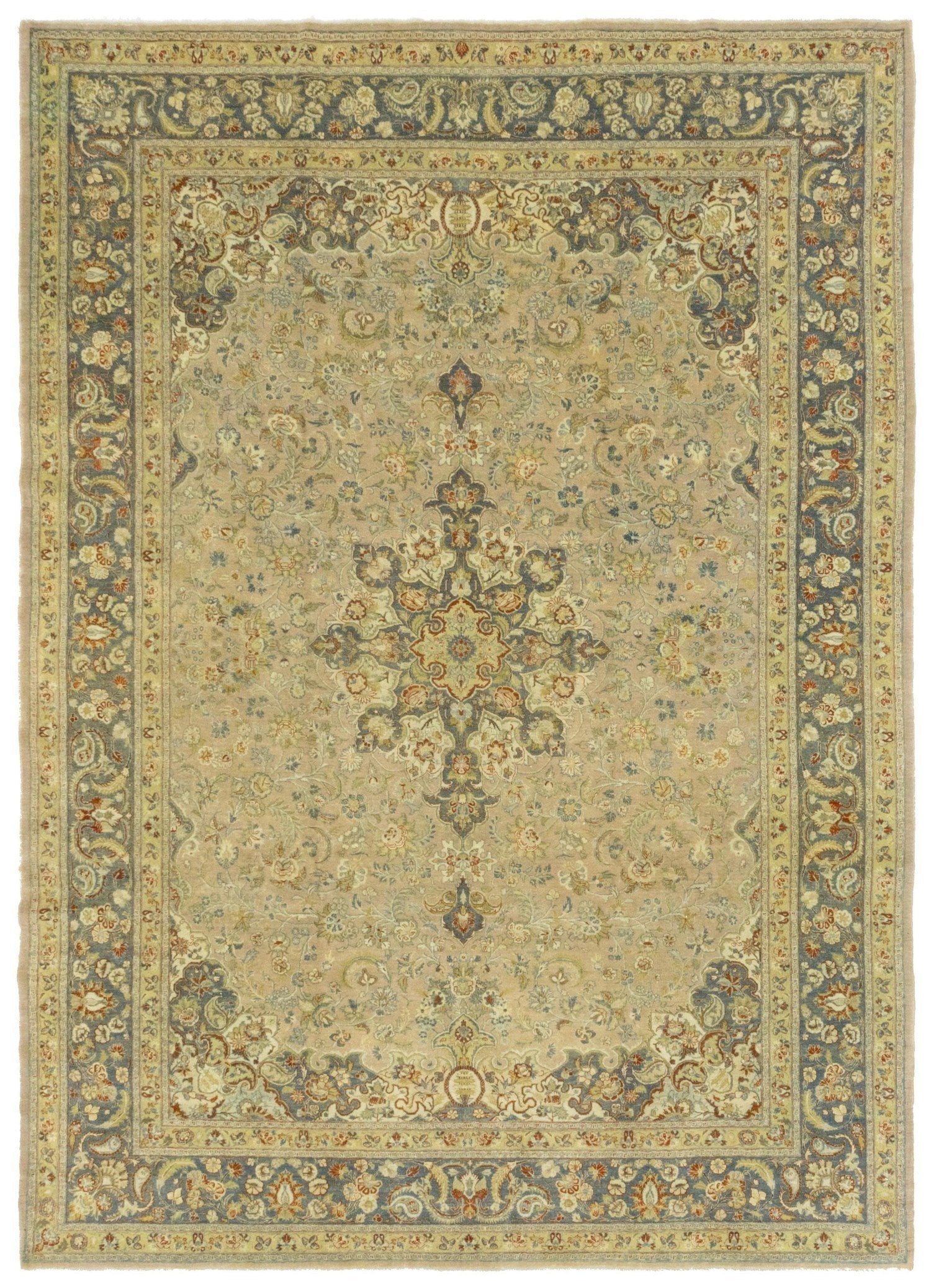 Vintage Ekbatan Handwoven Traditional Rug