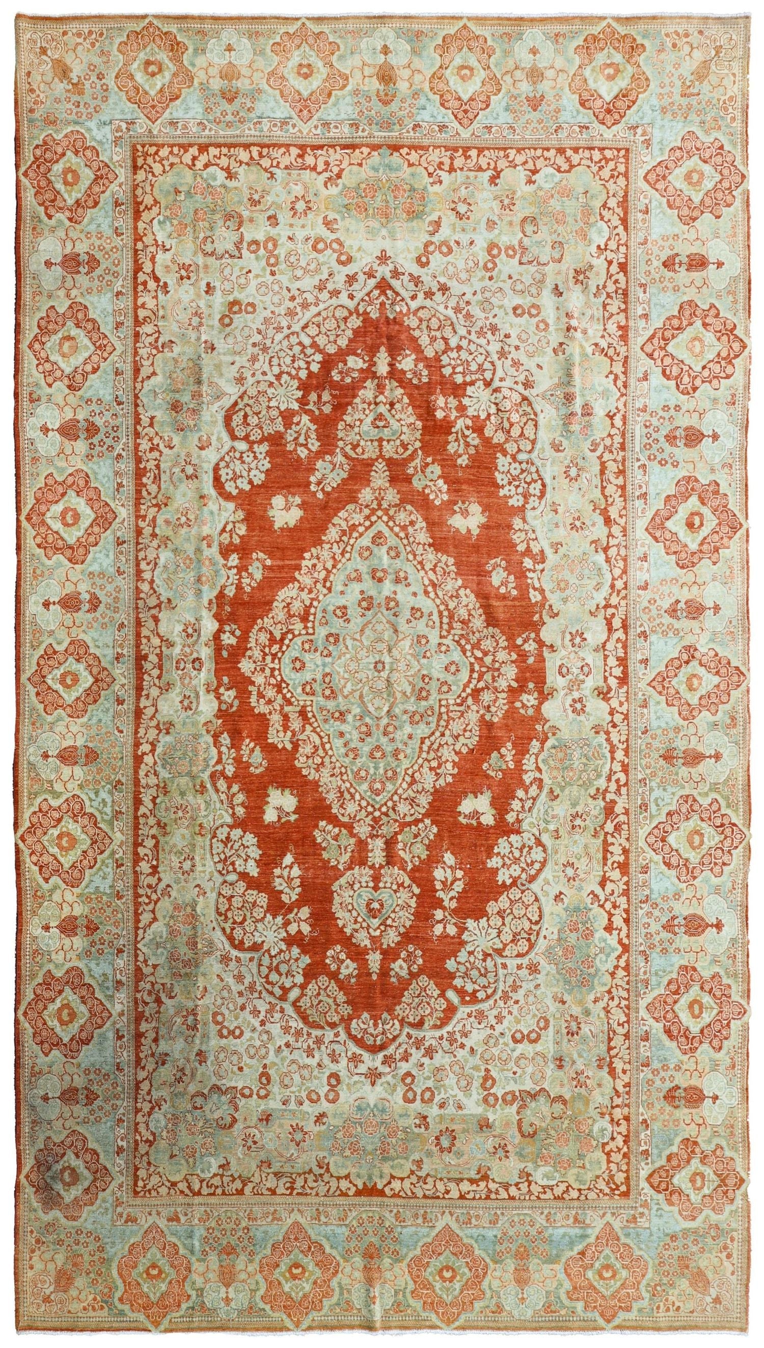 Vintage Euro Sarouk Handwoven Traditional Rug