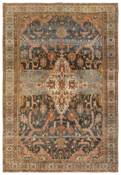 Antique Jozan Sarouk Handwoven Traditional Rug