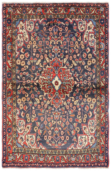 Vintage Jozanne Sarouk Handwoven Traditional Rug