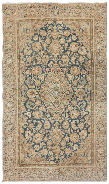 Vintage Kashan Handwoven Traditional Rug