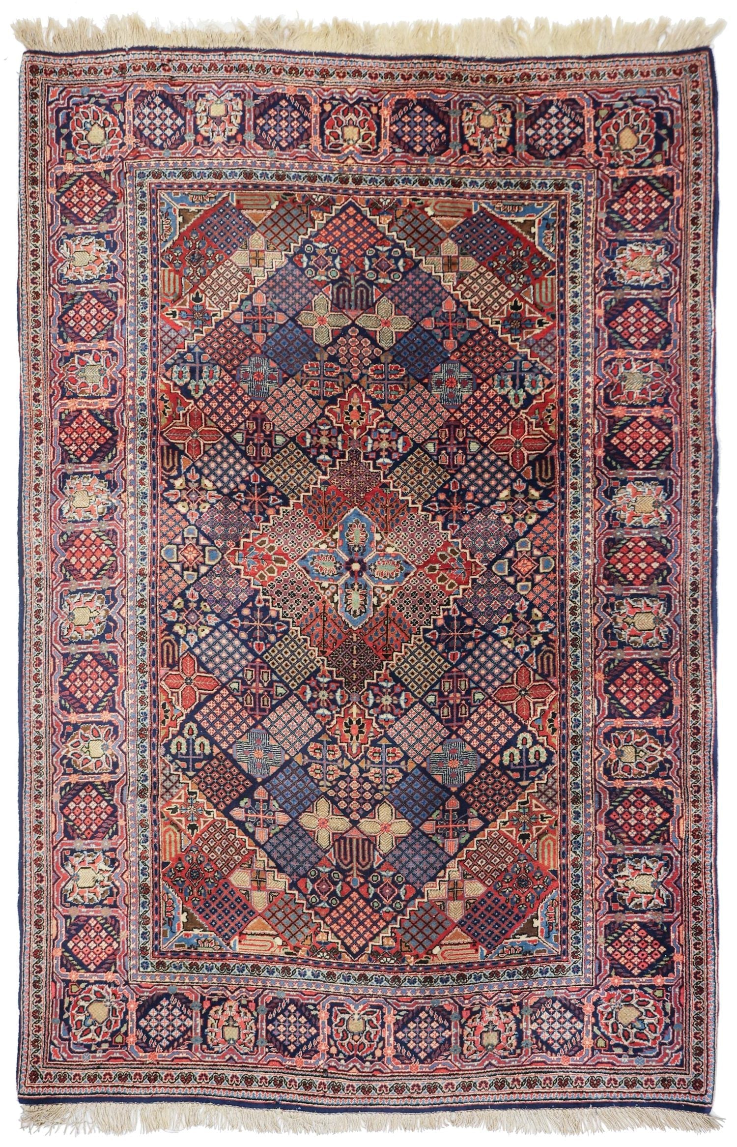 Antique Kashan Handwoven Traditional Rug