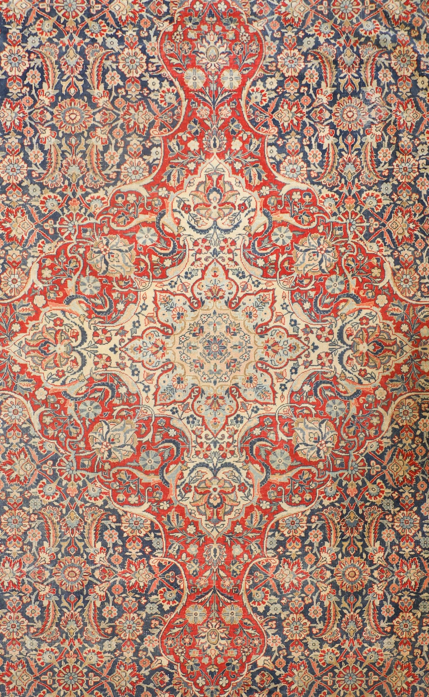 Vintage Kashan Handwoven Traditional Rug, J73208