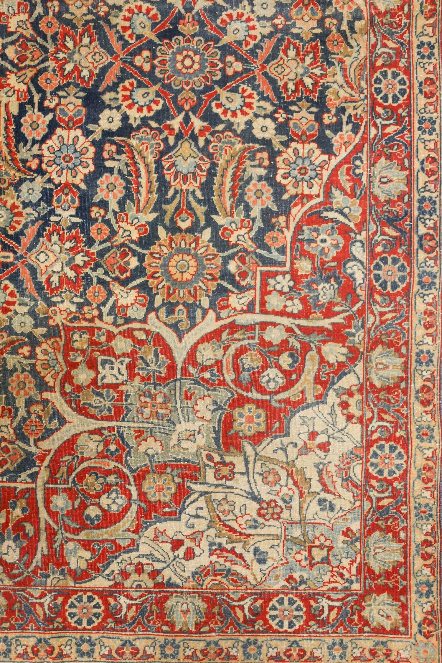 Vintage Kashan Handwoven Traditional Rug, J73208