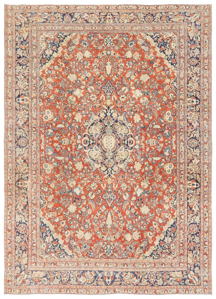 Vintage Kazvin Handwoven Traditional Rug