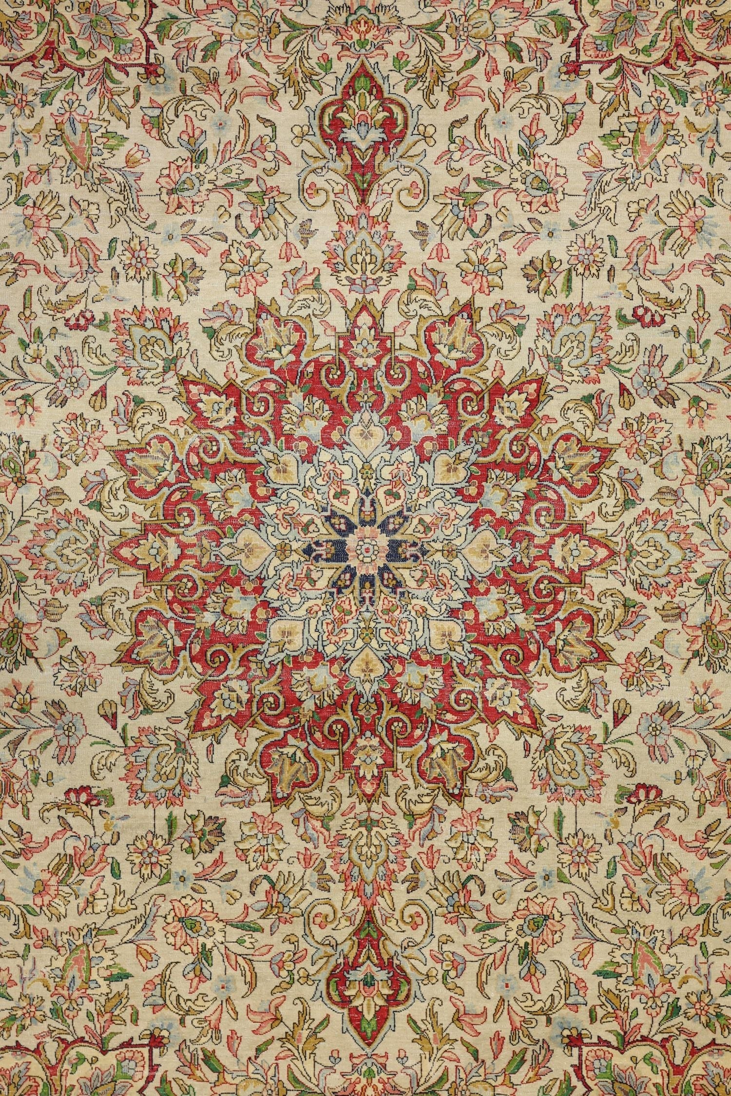 Vintage Kerman Handwoven Traditional Rug, J69561