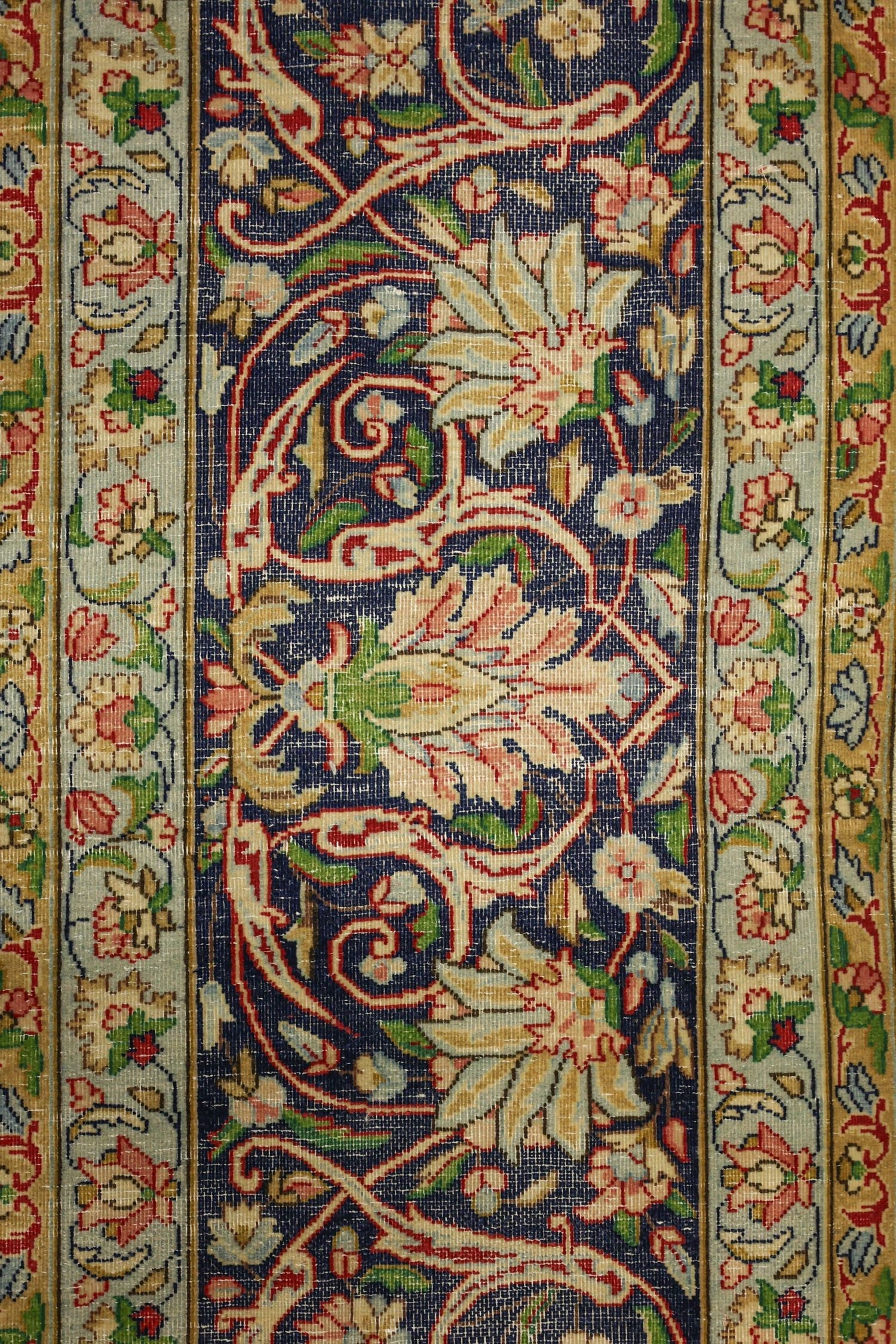 Vintage Kerman Handwoven Traditional Rug, J69561