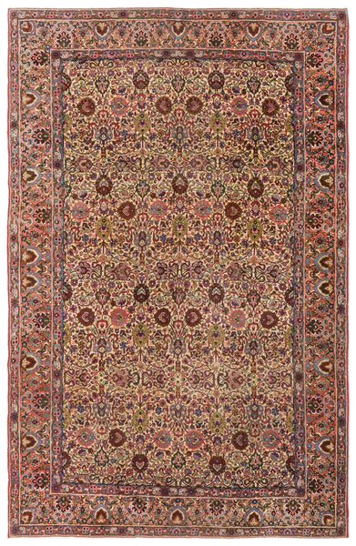 Antique Lavar Kerman Handwoven Traditional Rug