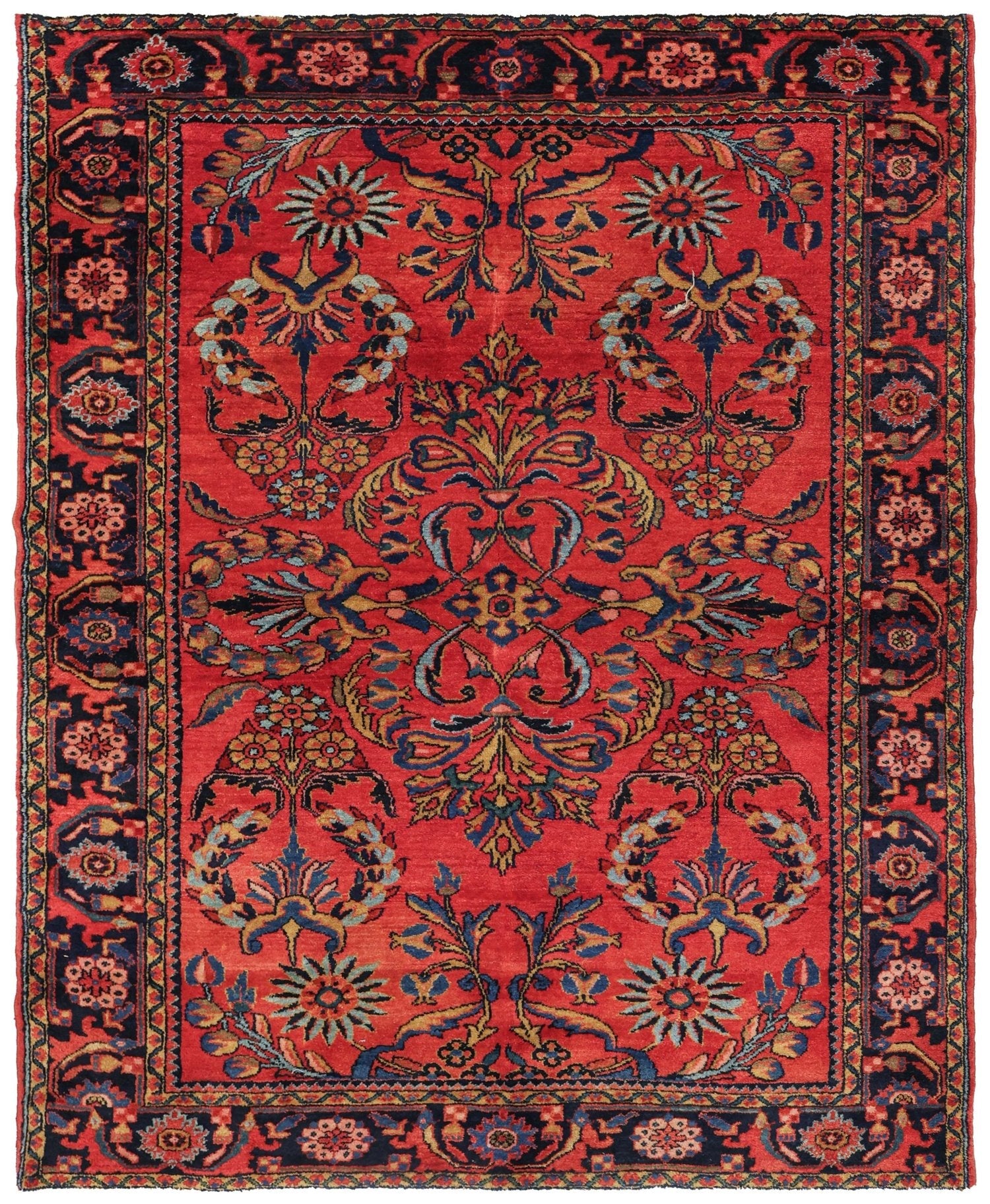 Antique Lilihan Handwoven Traditional Rug