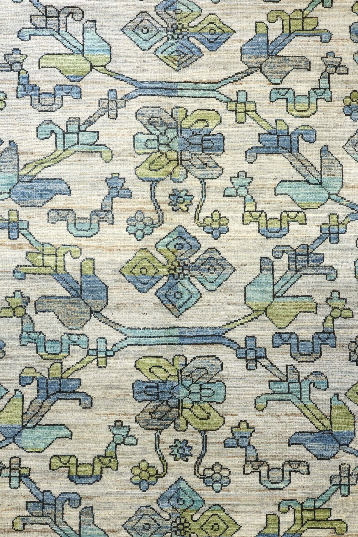 Lotus Khotan Handwoven Traditional Rug, J77013