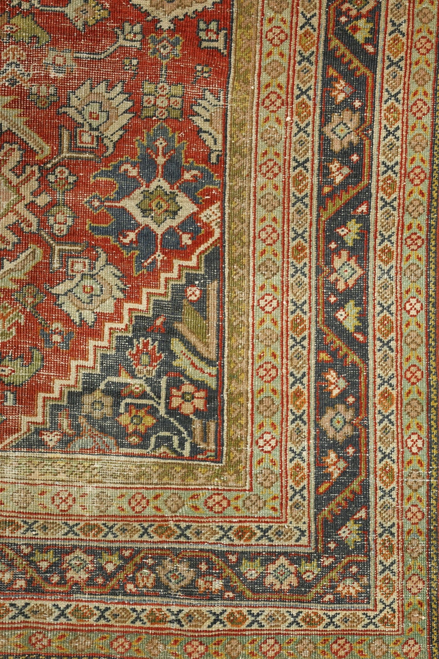 Vintage Mahal Handwoven Traditional Rug, J70378