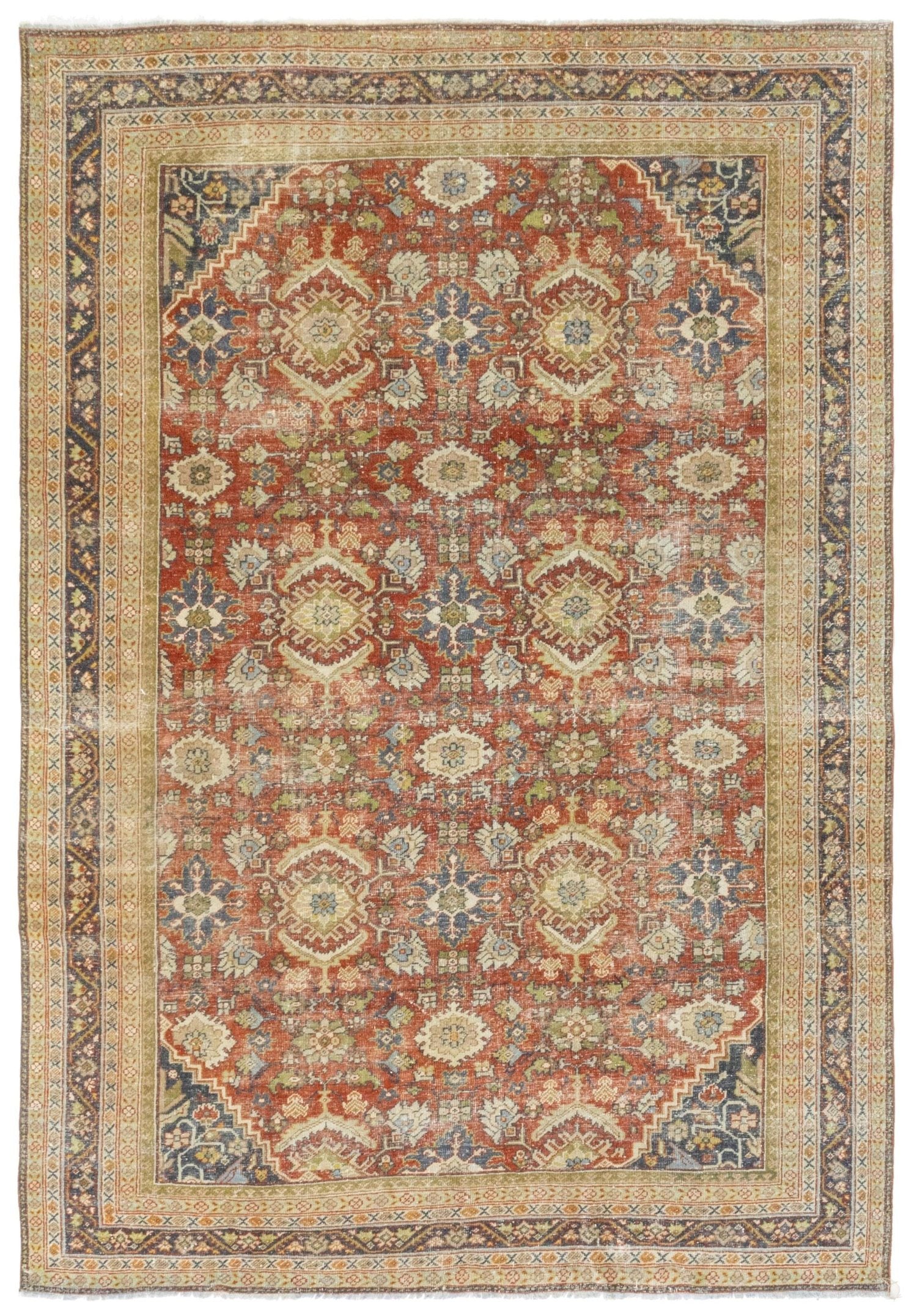 Vintage Mahal Handwoven Traditional Rug