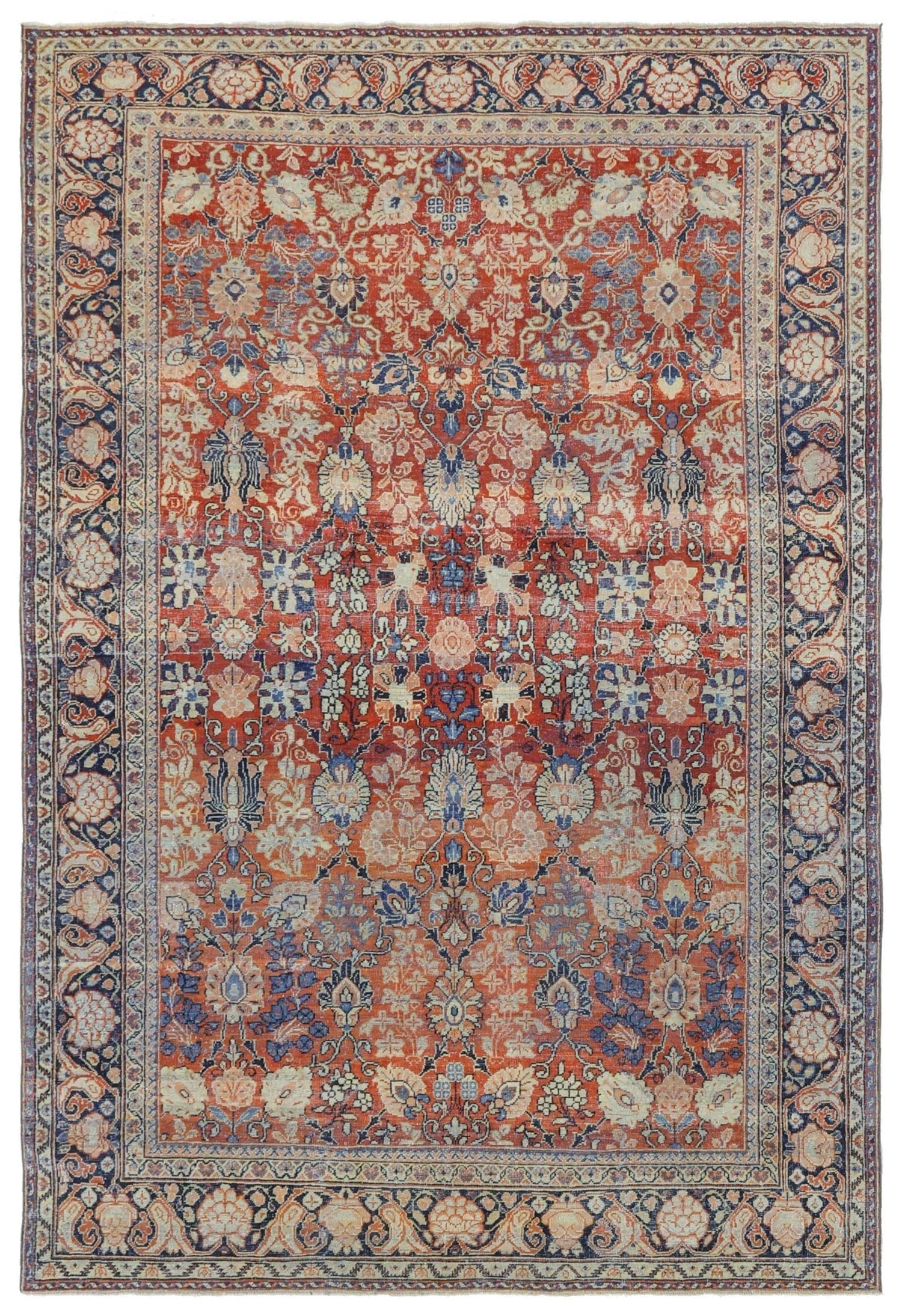 Vintage Mahal Handwoven Traditional Rug