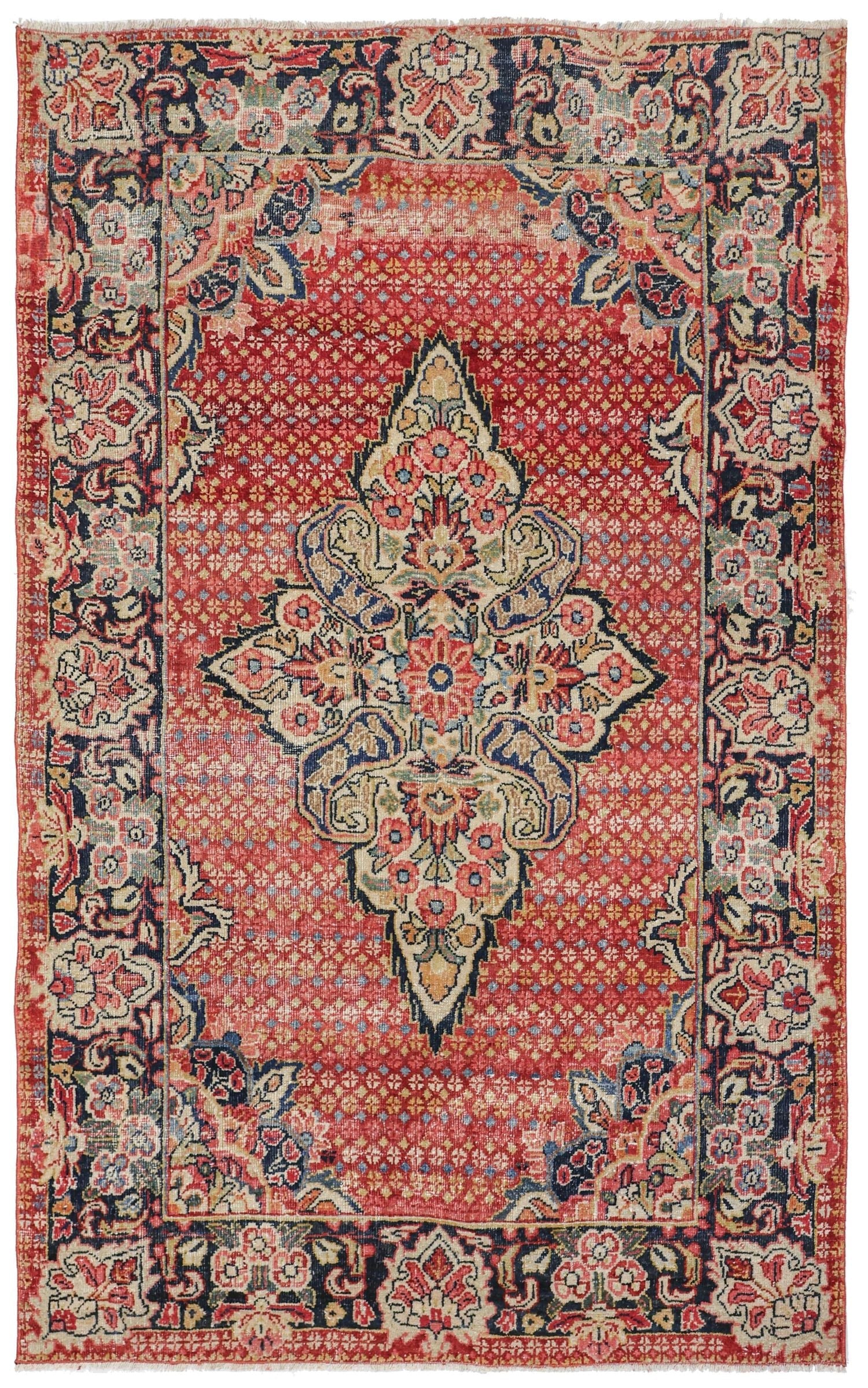 Vintage Mahal Handwoven Traditional Rug