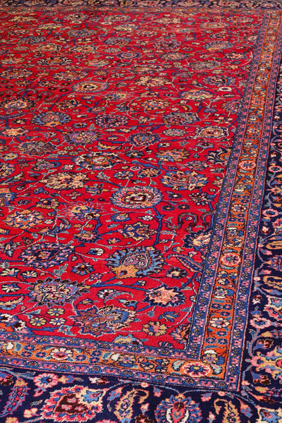 Antique Mashad Handwoven Traditional Rug, J78396