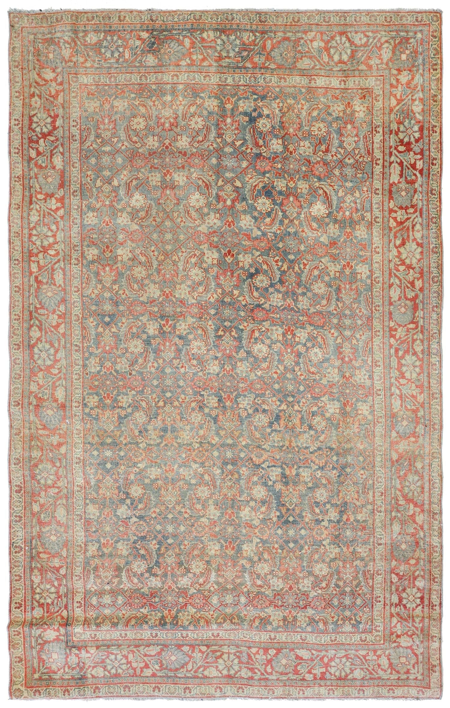 Vintage Meghan Sarouk Handwoven Traditional Rug