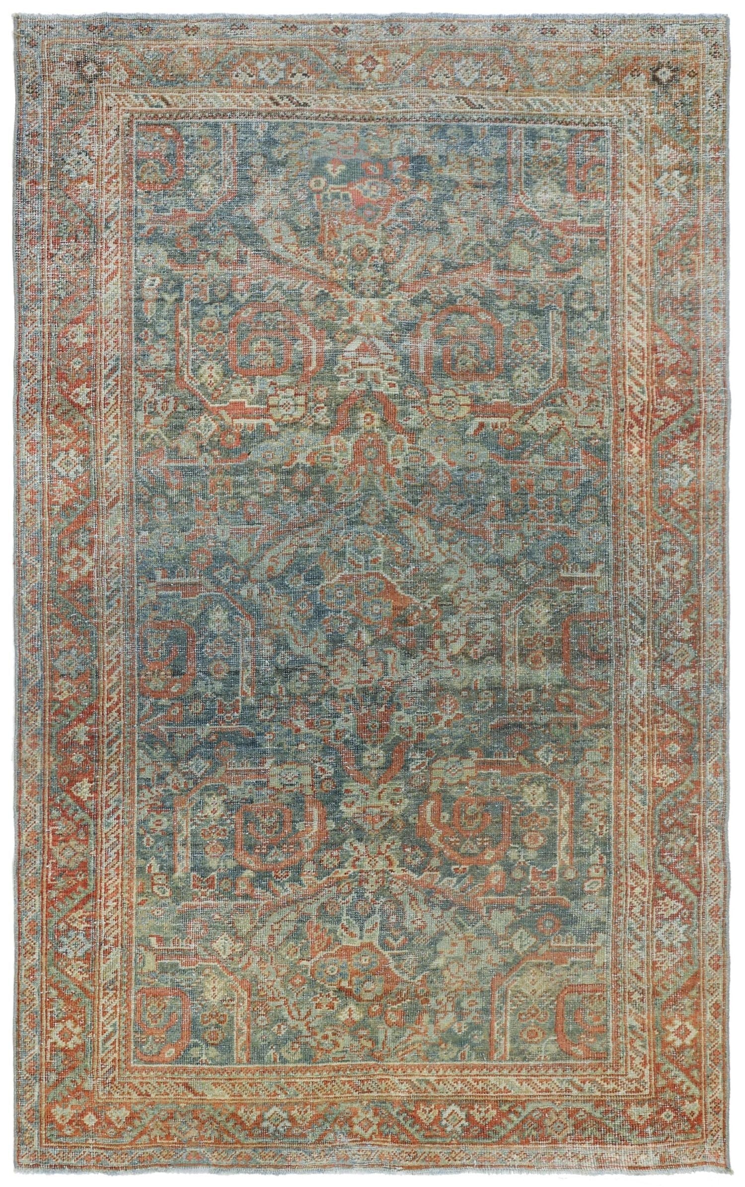 Vintage Mustafi Mahal Handwoven Traditional Rug