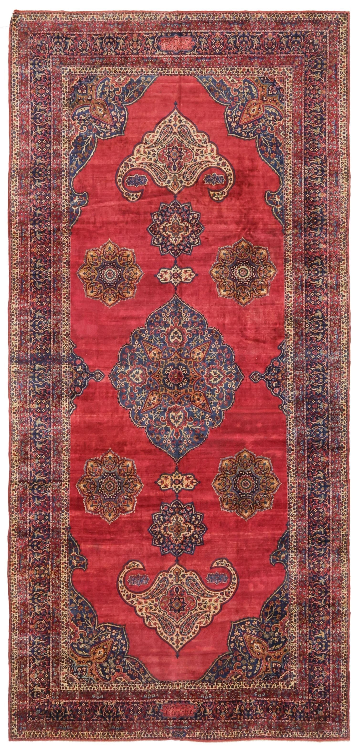 Antique Ocm Kerman Handwoven Traditional Rug