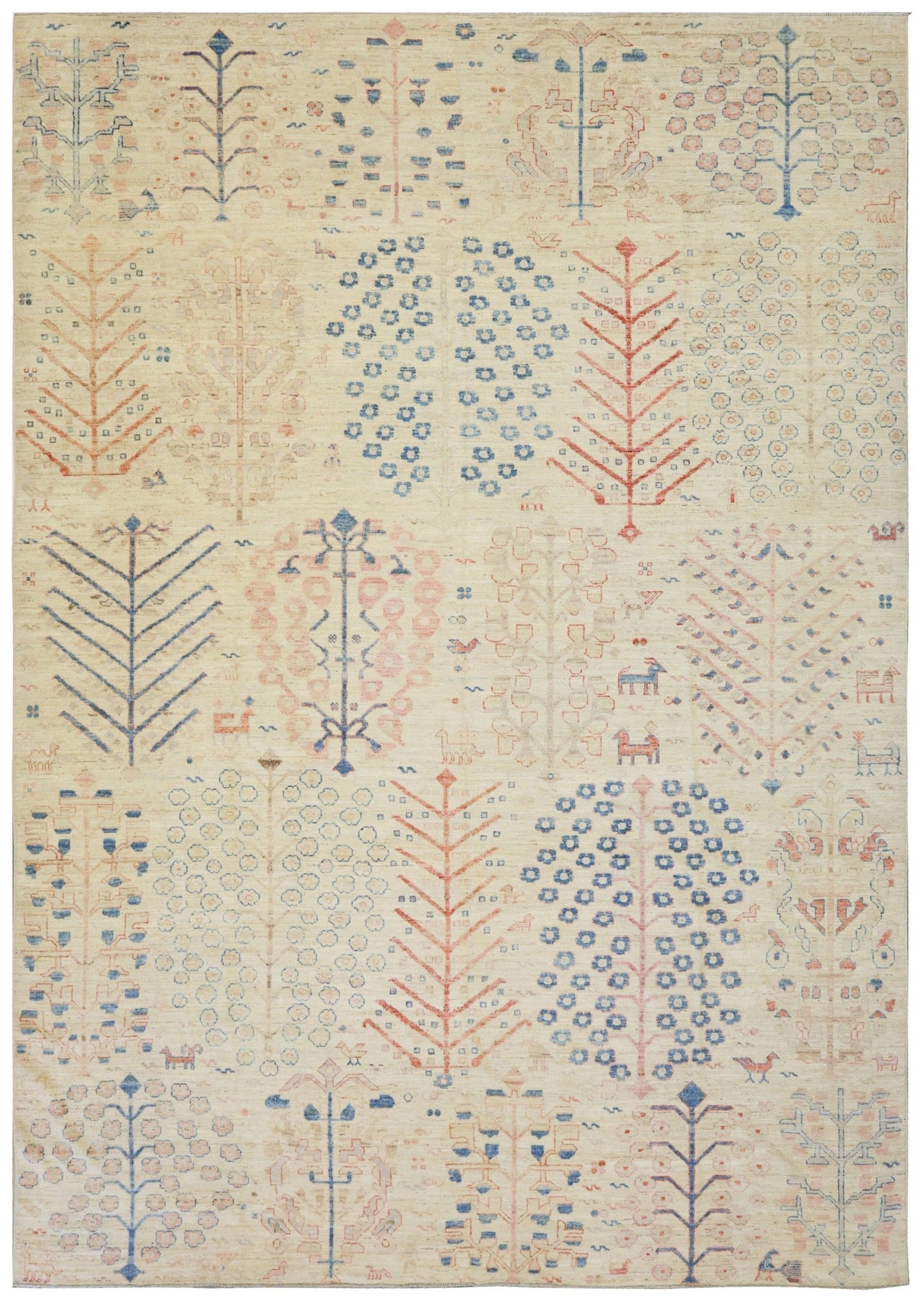 Oushak Tree Handwoven Traditional Rug