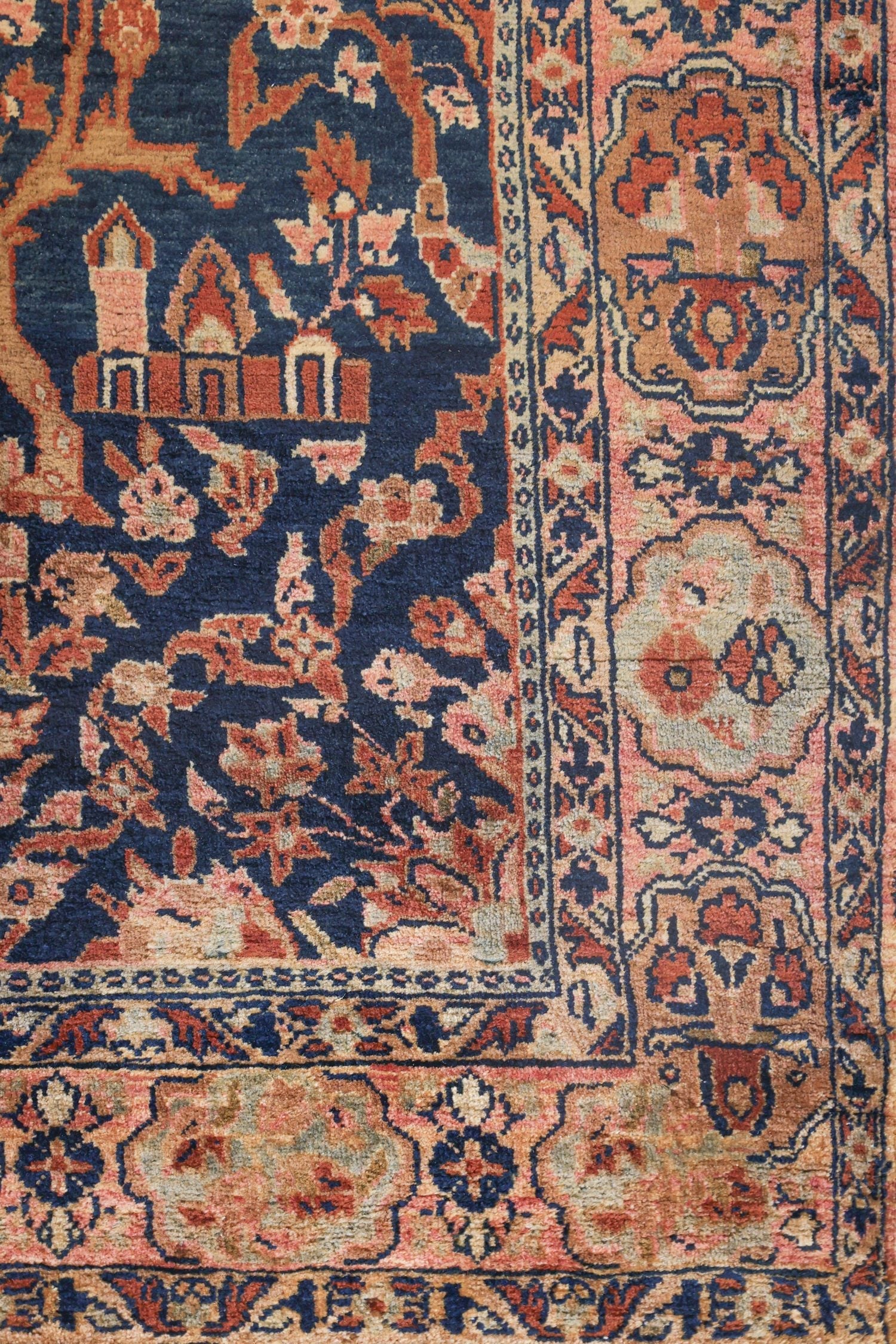 Antique Sarouk Handwoven Traditional Rug, J74041