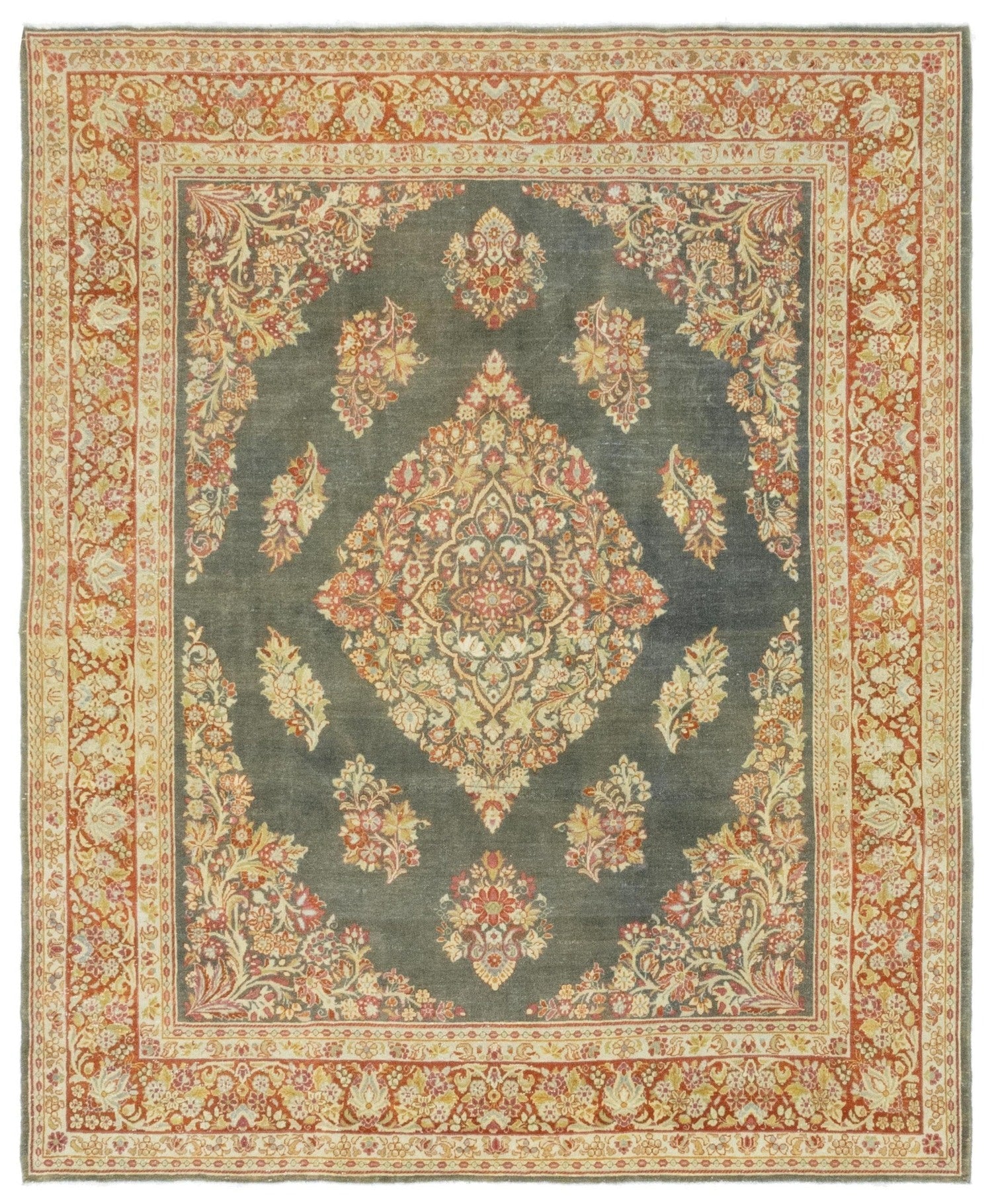 Vintage Sarouk Handwoven Traditional Rug