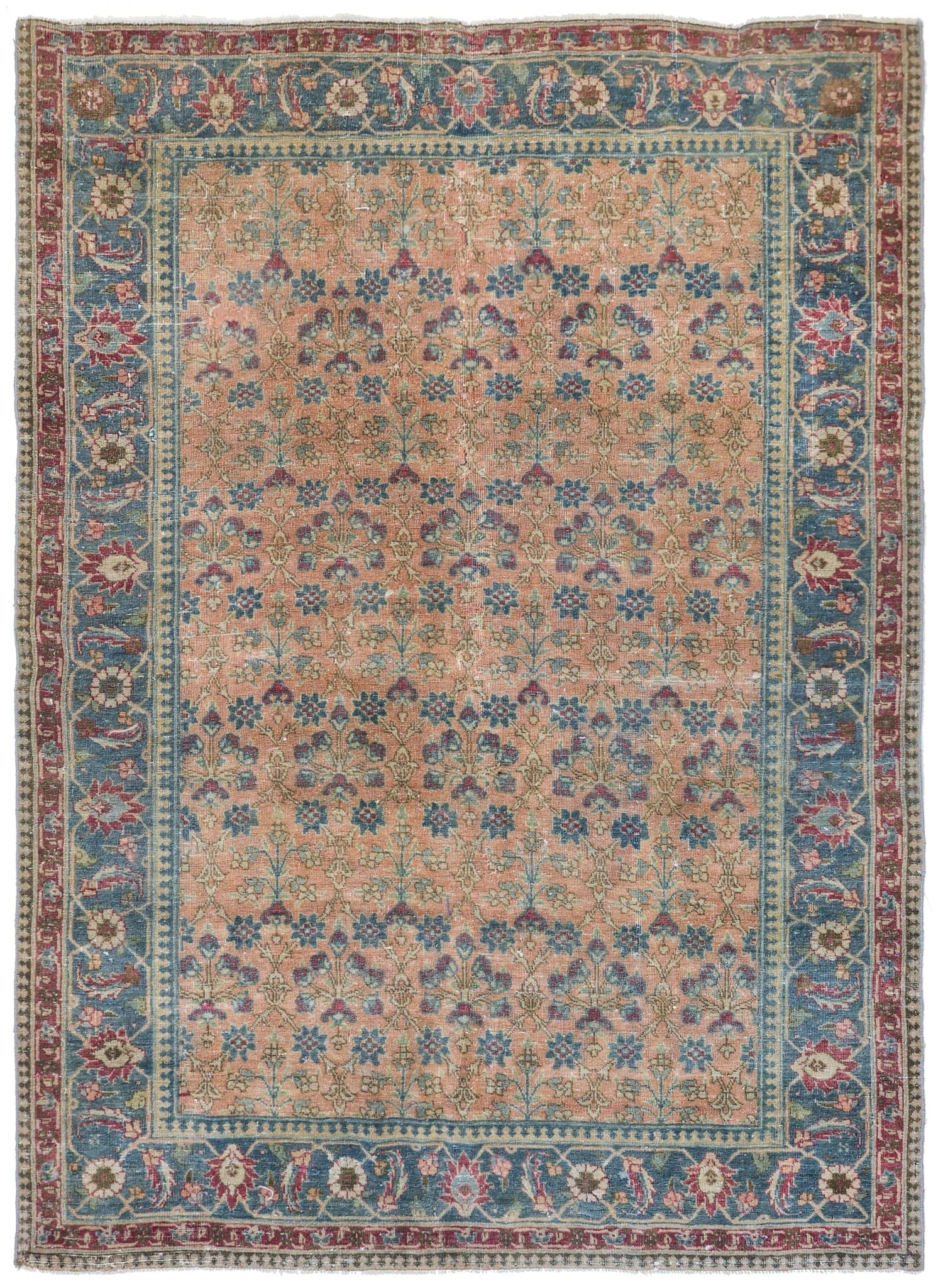 Vintage Sarouk Handwoven Traditional Rug