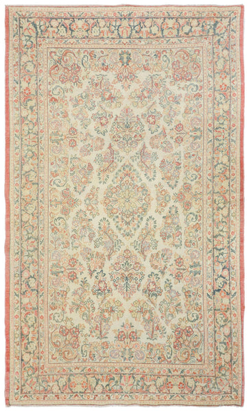 Vintage Sarouk Handwoven Traditional Rug