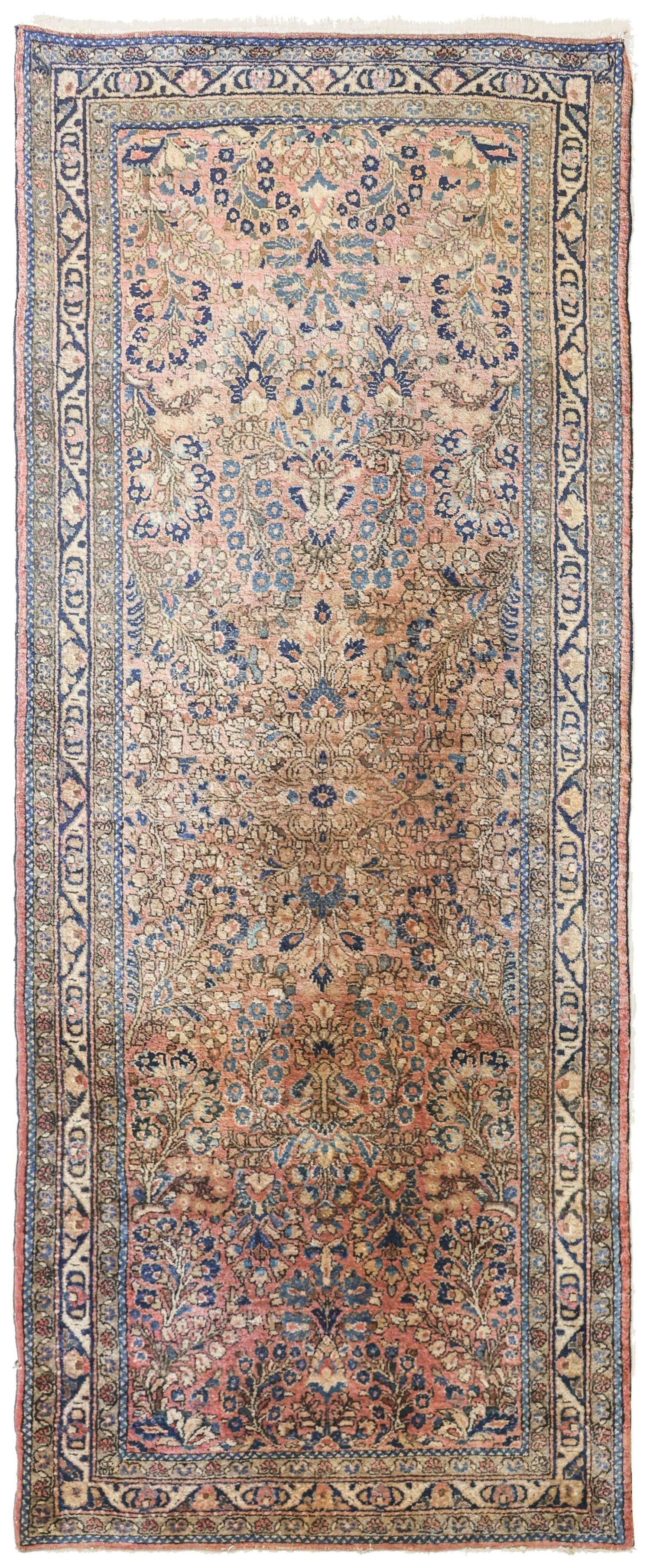 Antique Sarouk Handwoven Traditional Rug