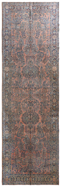 Antique Sarouk Handwoven Traditional Rug