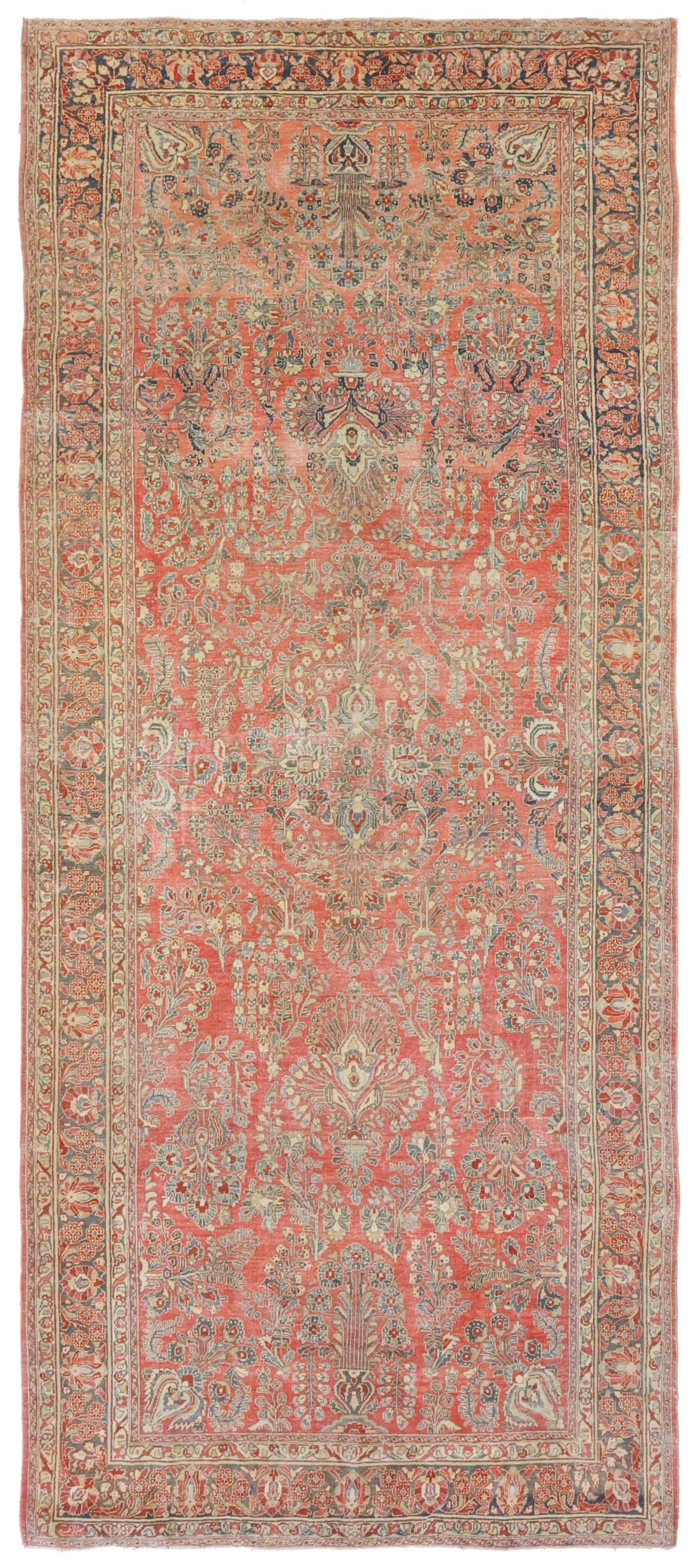 Vintage Sarouk Handwoven Traditional Rug